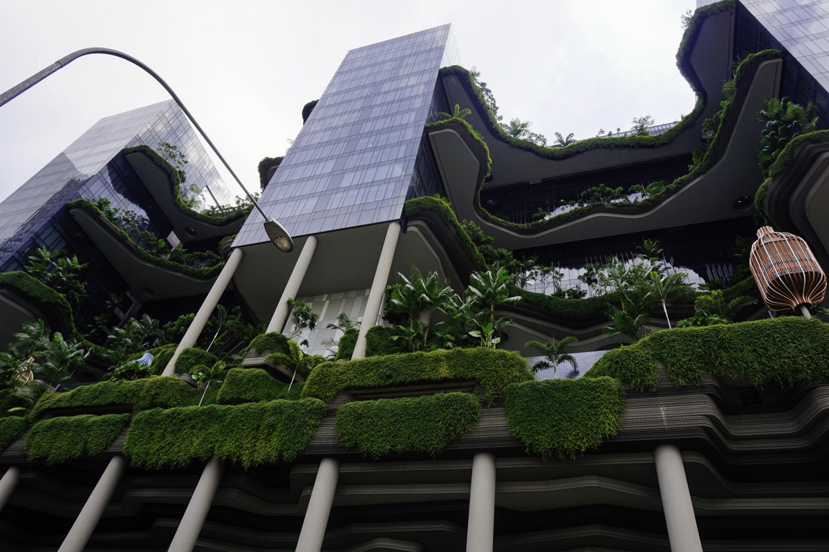 terrazas verdes o jardines verticales en Singapur
